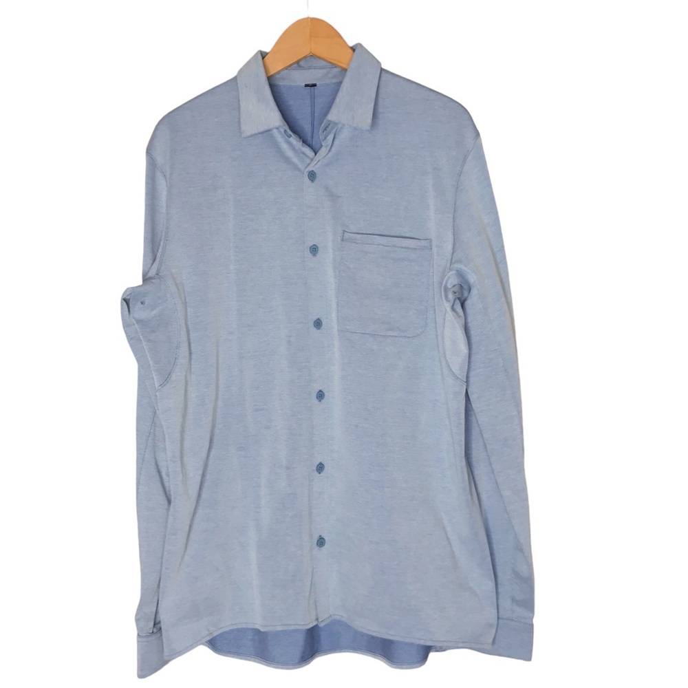 Lululemon Commission Long Sleeve Oxford Button Up Men's Shirt ESTIMATED Medium